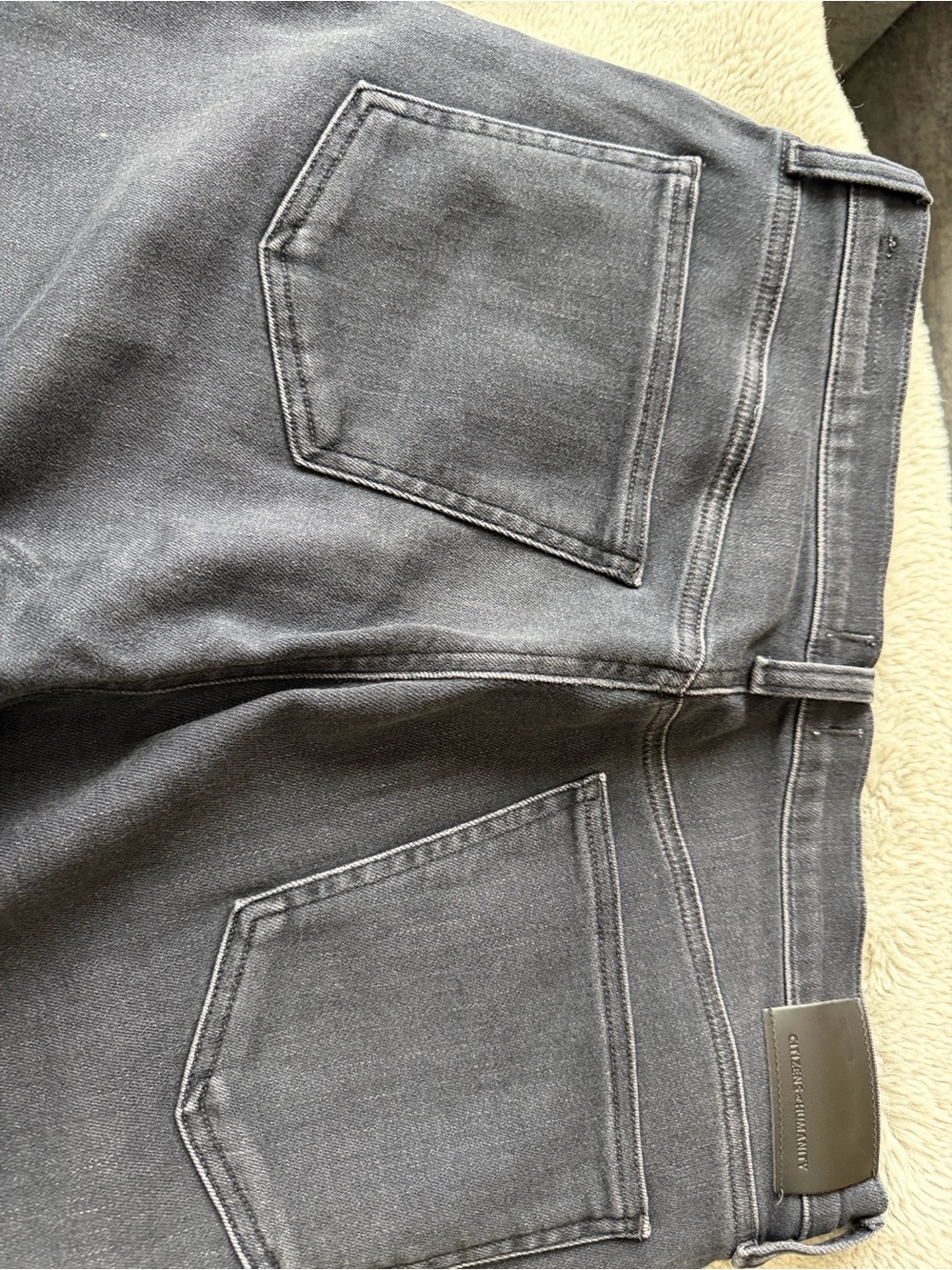 Citizens of Humanity Charcoal Black Slim Denim Jeans - Picture 7 of 7